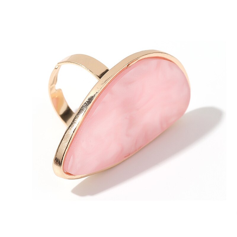 Resin Stone nail art Finger Ring - Orchid Unique