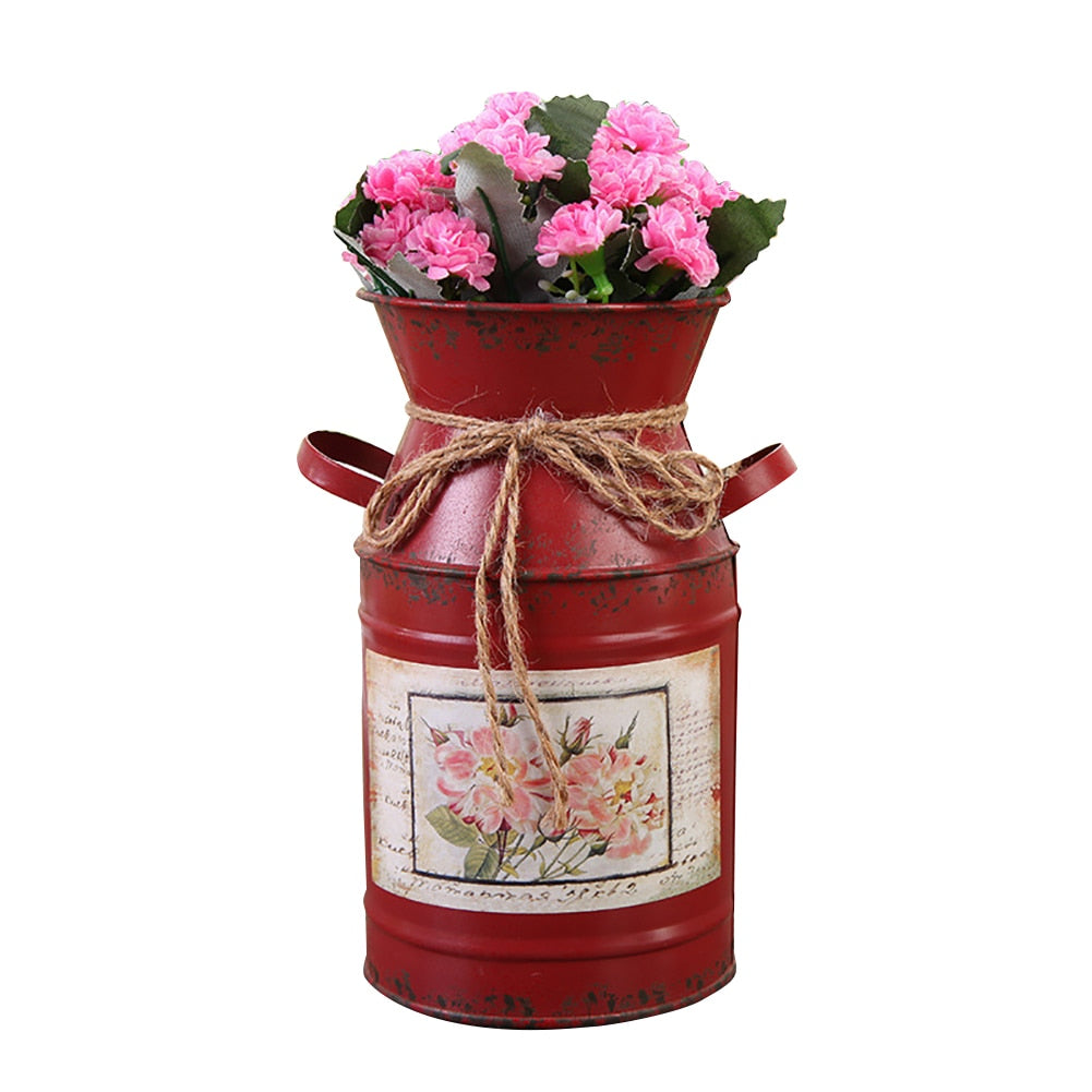 Garden Plants Flower Vase Iron Bucket - Orchid Unique SPECIFICATIONS Style: Pastoral Material: Metal Function: Tabletop Vase Beige-Red-Green-Blue Garden Plants Flower Vase Iron Bucket SPECIFICATIONS Style: Pastoral Material: Metal Function: Tabletop Vase (Store description) 8 7 89959462 (Store description) 14:29#Beige-14:10-14:175-14:173 Beige-Red-Green-Blue Orchid Vases