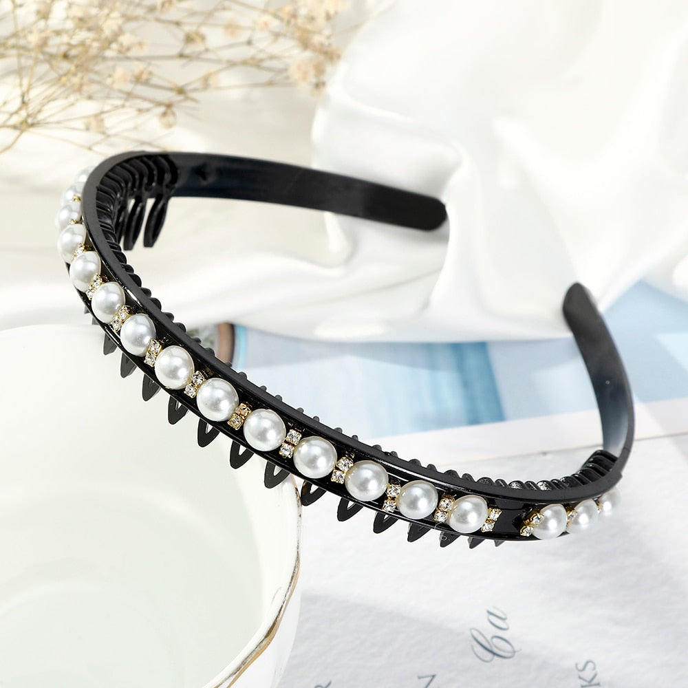 Hairbands Bezel Colorful Rhinestone - Orchid Unique