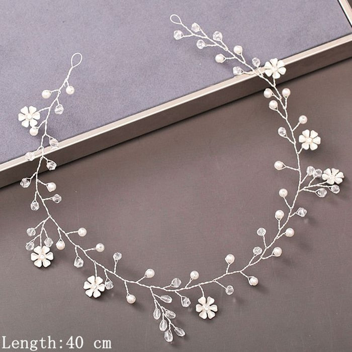 Pearl Rhinestone  Headband - Orchid Unique