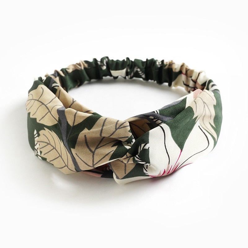 New print Knot Women Headband Vintage Hairband Girls Headwear Leopard Headband Hair Accessories dress Gift hair ties scrunchie - Orchid Unique
