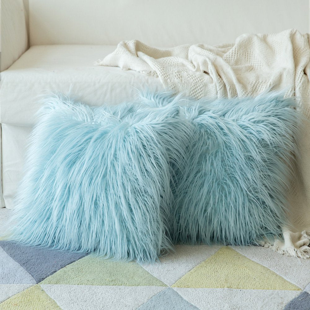 Soft fluffy Plush Cushion Cover - Orchid Unique