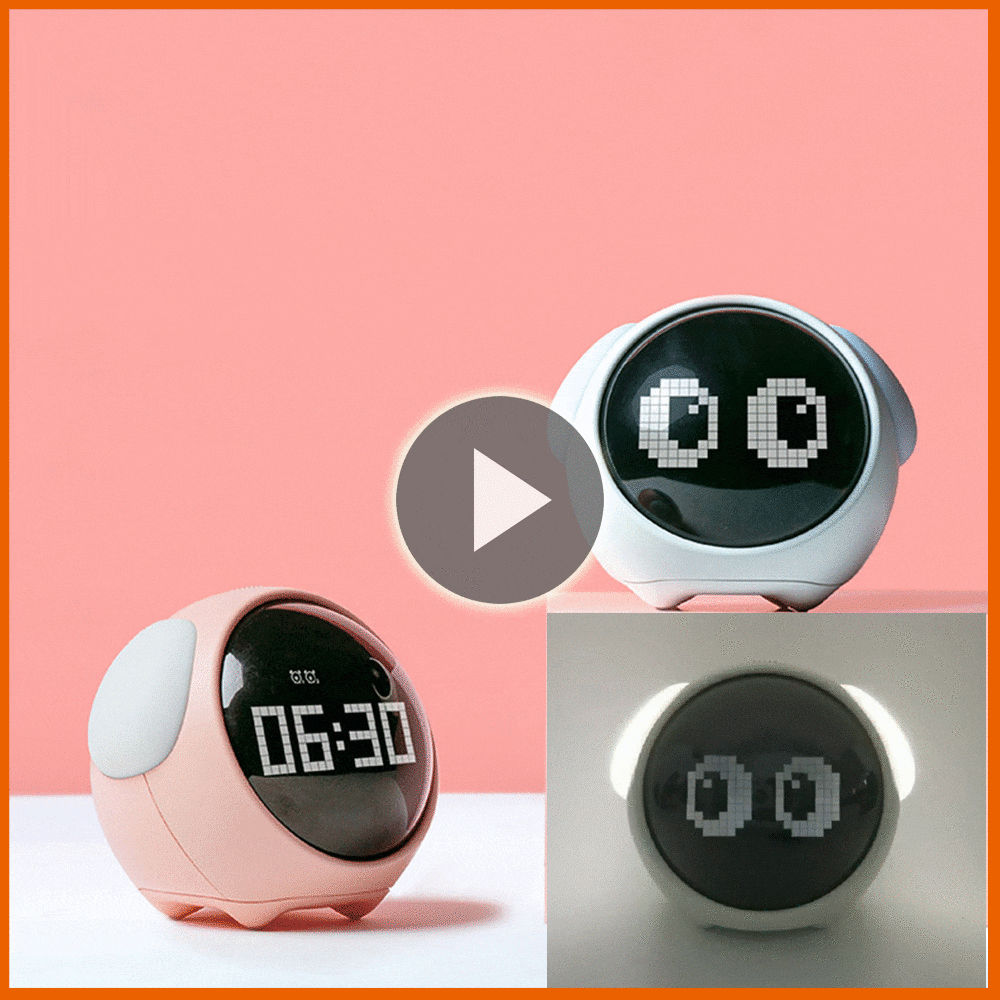 Cute Expression Alarm Clock - Orchid Unique