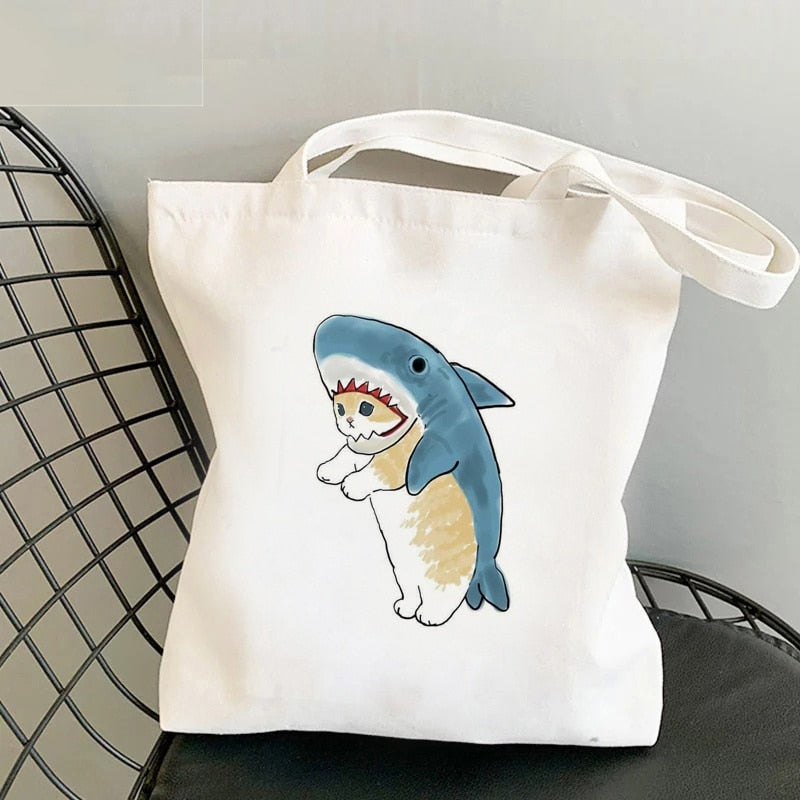 Cat Shark Shopping Bag - Orchid Unique