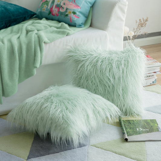 Soft fluffy Plush Cushion Cover - Orchid Unique