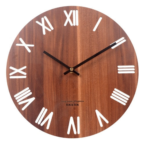 Wooden 3D Wall Clock - Orchid Unique