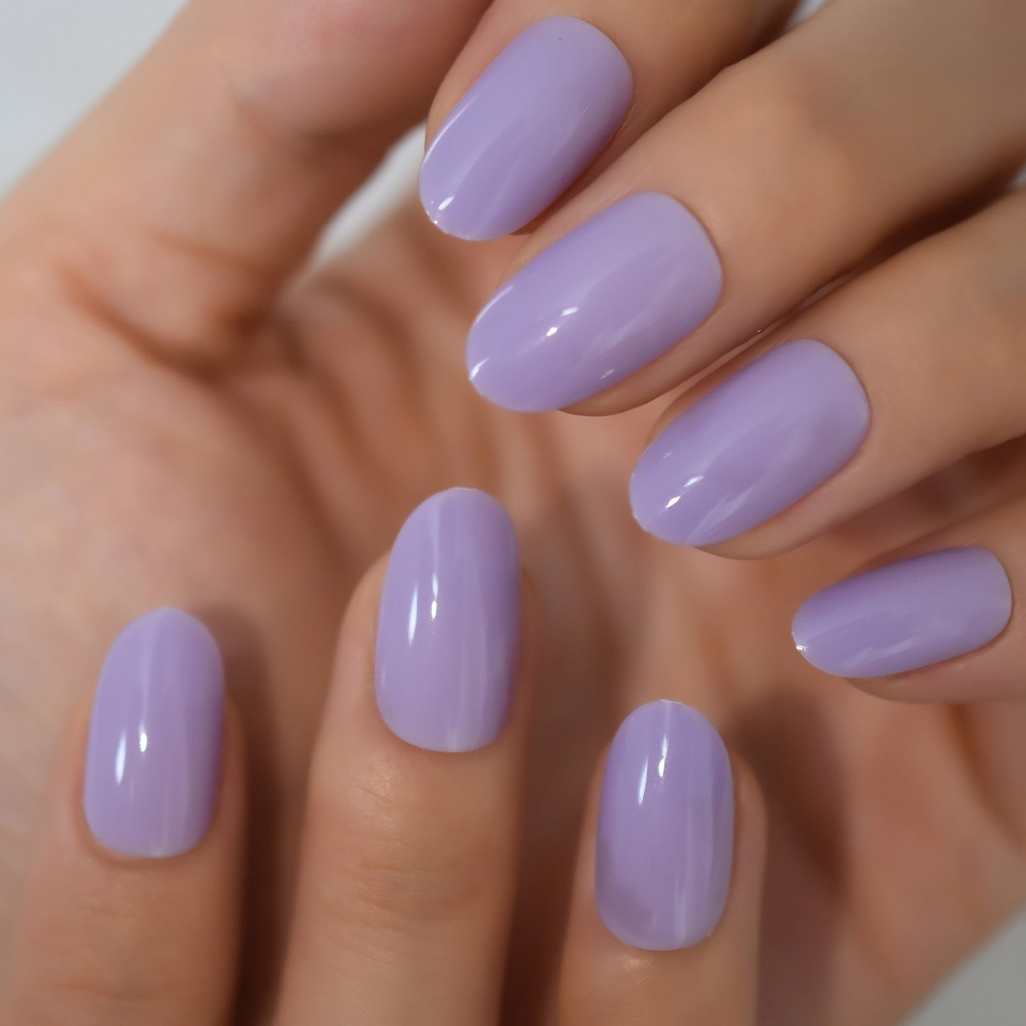 Round Fake Nail Tips - Orchid Unique