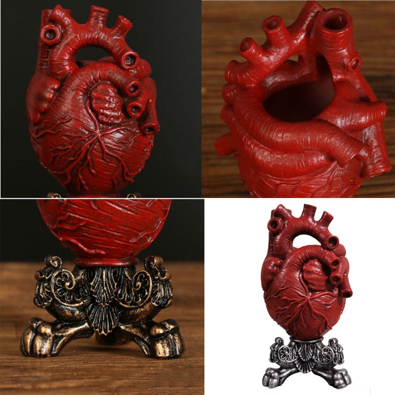 Heart-shaped Sculpture Statue-Vase - Orchid Unique