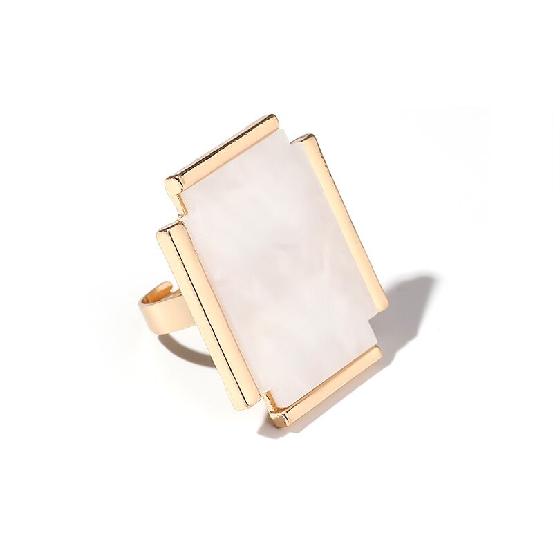 Resin Stone nail art Finger Ring - Orchid Unique