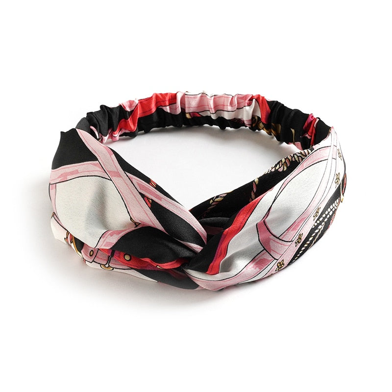 New print Knot Women Headband Vintage Hairband Girls Headwear Leopard Headband Hair Accessories dress Gift hair ties scrunchie - Orchid Unique
