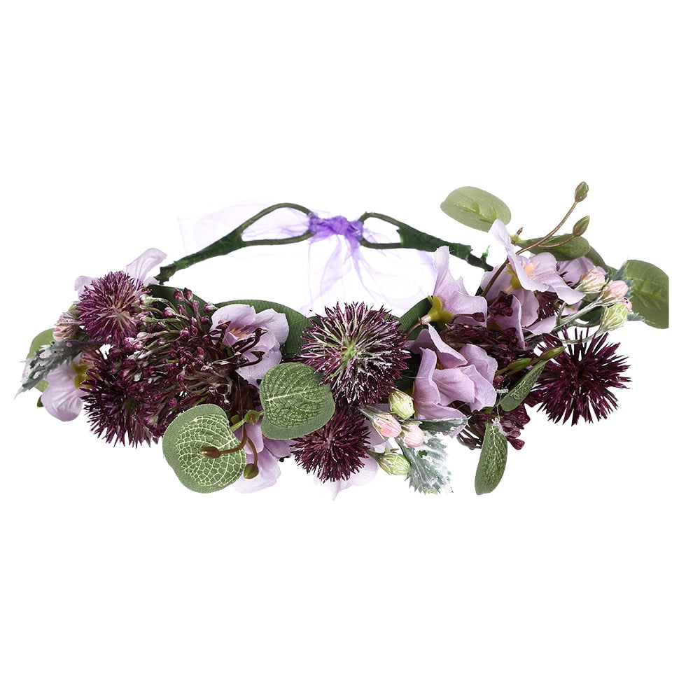 Molans Spring Bohemian Flower Crowns - Orchid Unique