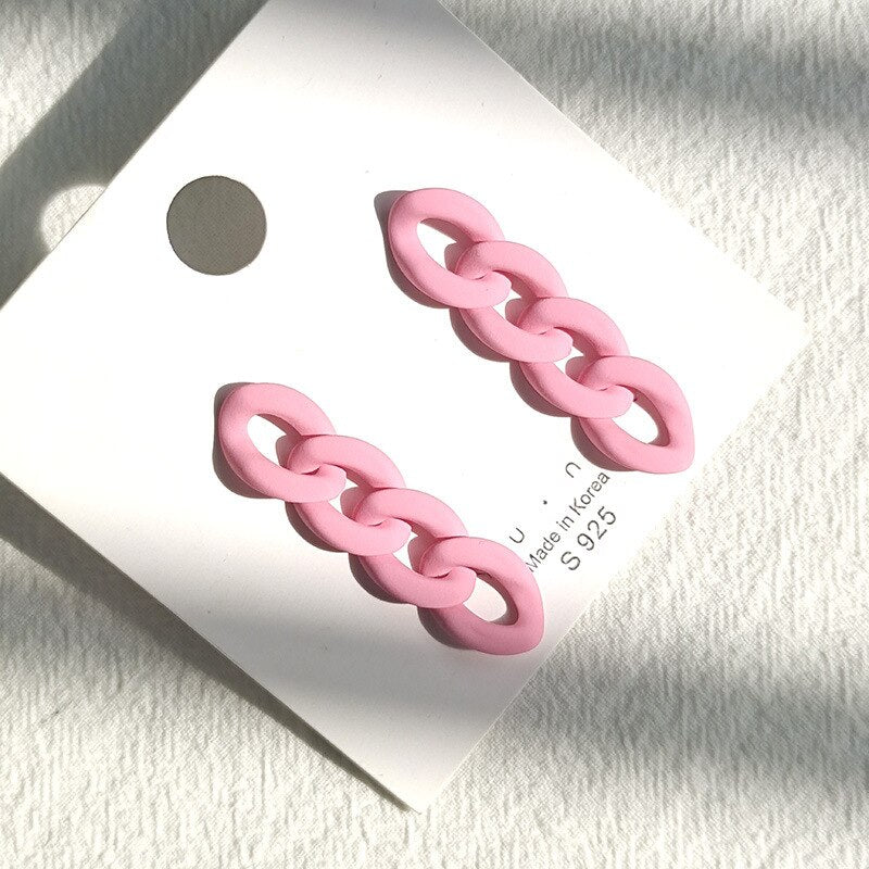 Candy Color Acrylic Earrings - Orchid Unique