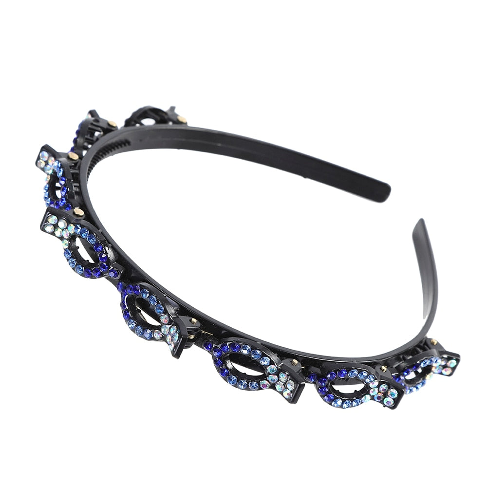 Hairbands Bezel Colorful Rhinestone - Orchid Unique