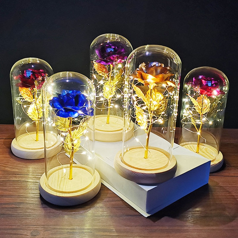 Rose LED Light Foil Flower - Orchid Unique