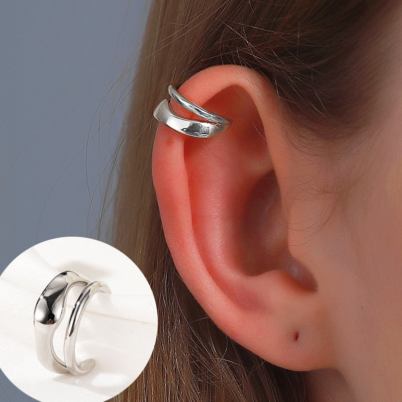 Punk Gold Metal Ear Cuff/Clip - Orchid Unique