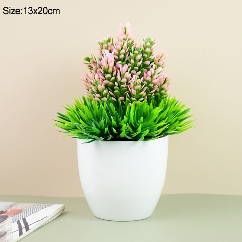 vase + Mall Tree Grass Plants Pot Ornament - Orchid Unique