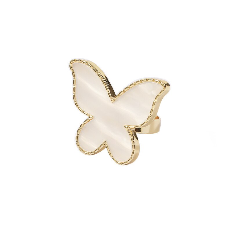 Resin Stone nail art Finger Ring - Orchid Unique