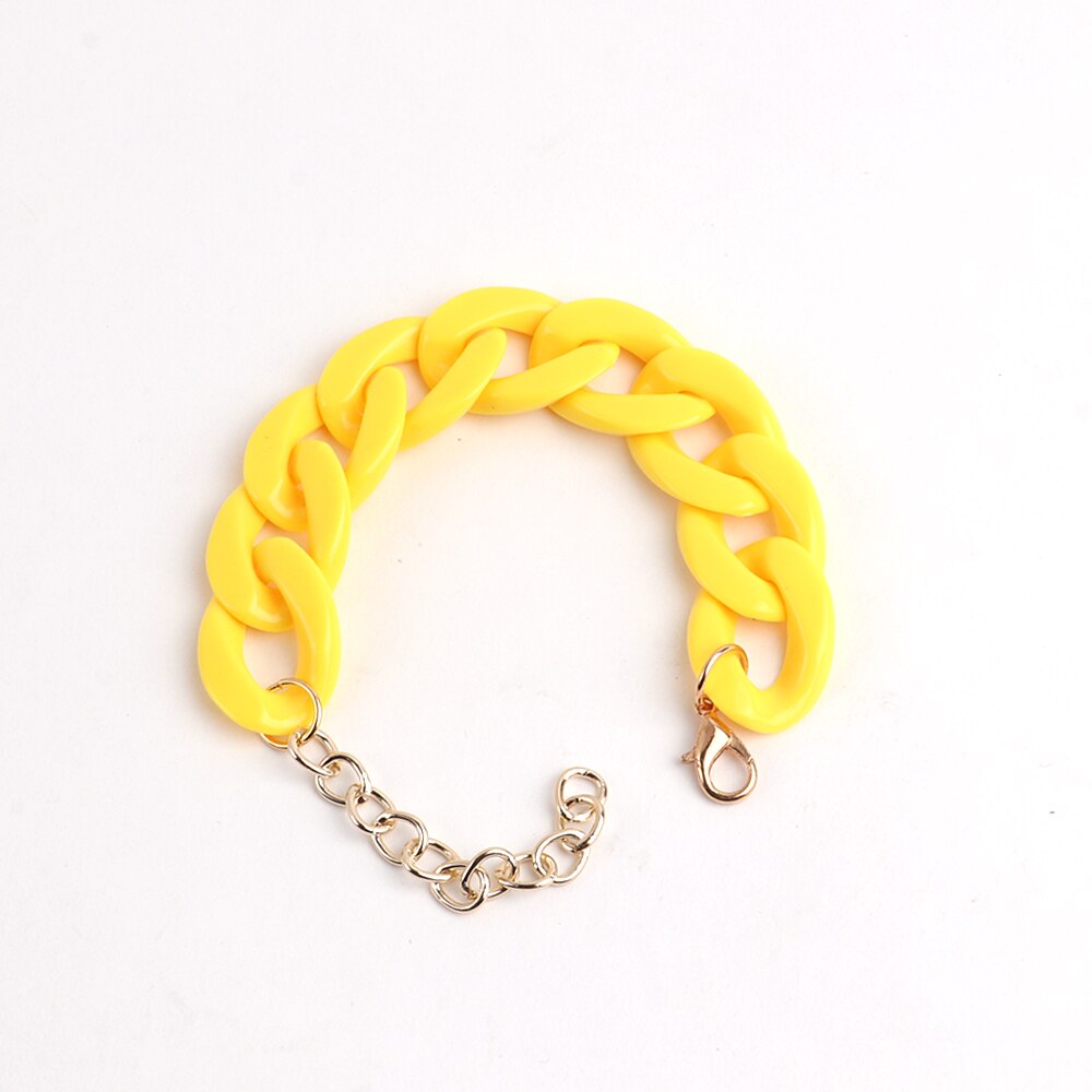 Colorful Acrylic Thick Chain Bracelets - Orchid Unique