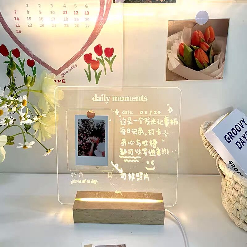 Memo Message Board Lamp - Orchid Unique