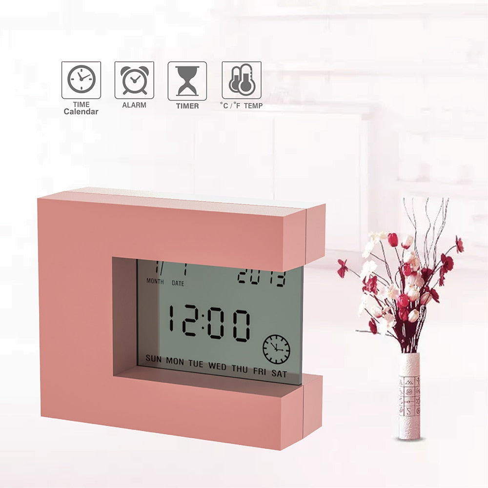 Pink Electronic Desk Alarm clock - Orchid Unique