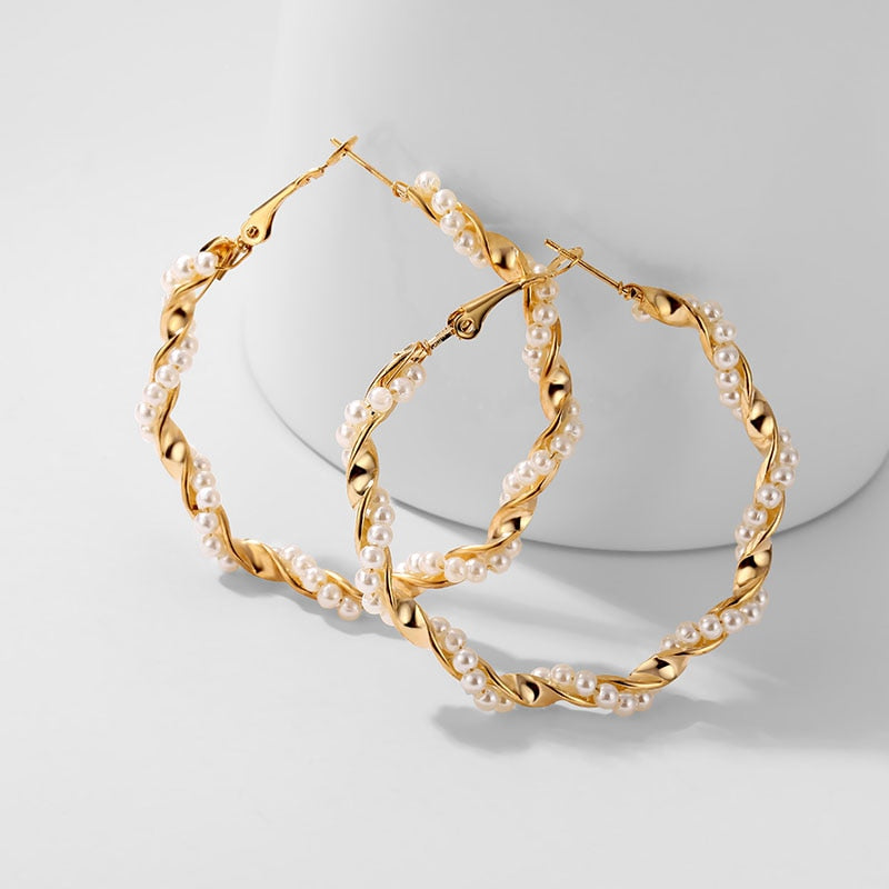 TRENDY Big Circle Round Hoop Earrings - Orchid Unique