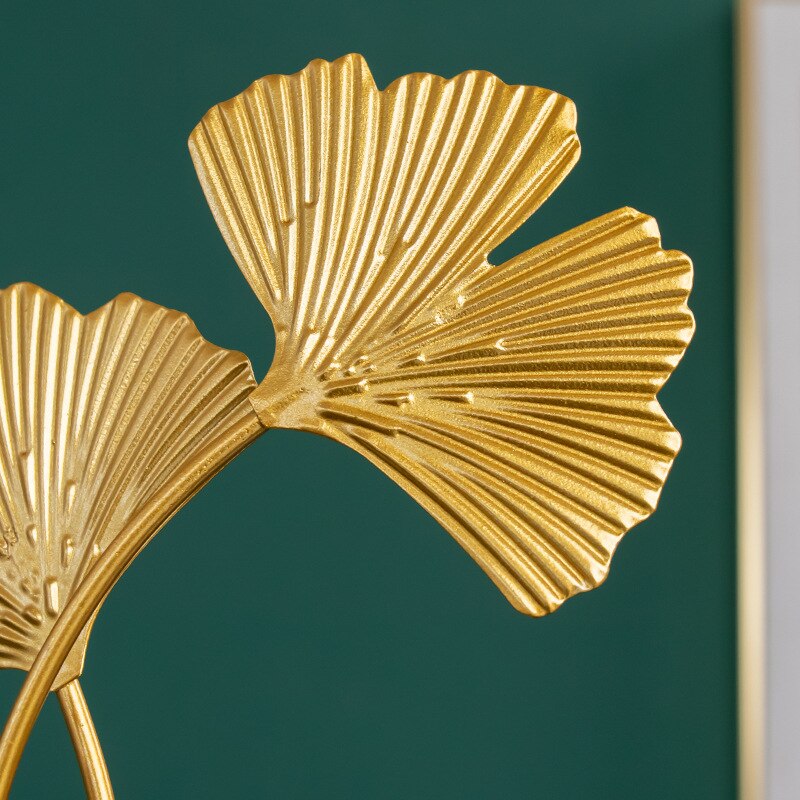 Vase + Nordic Iron Art Golden Ginkgo Leaf Plant - Orchid Unique