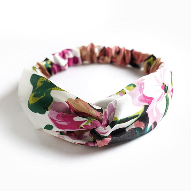 Vintage Cross Knot Elastic Hairbands - Orchid Unique