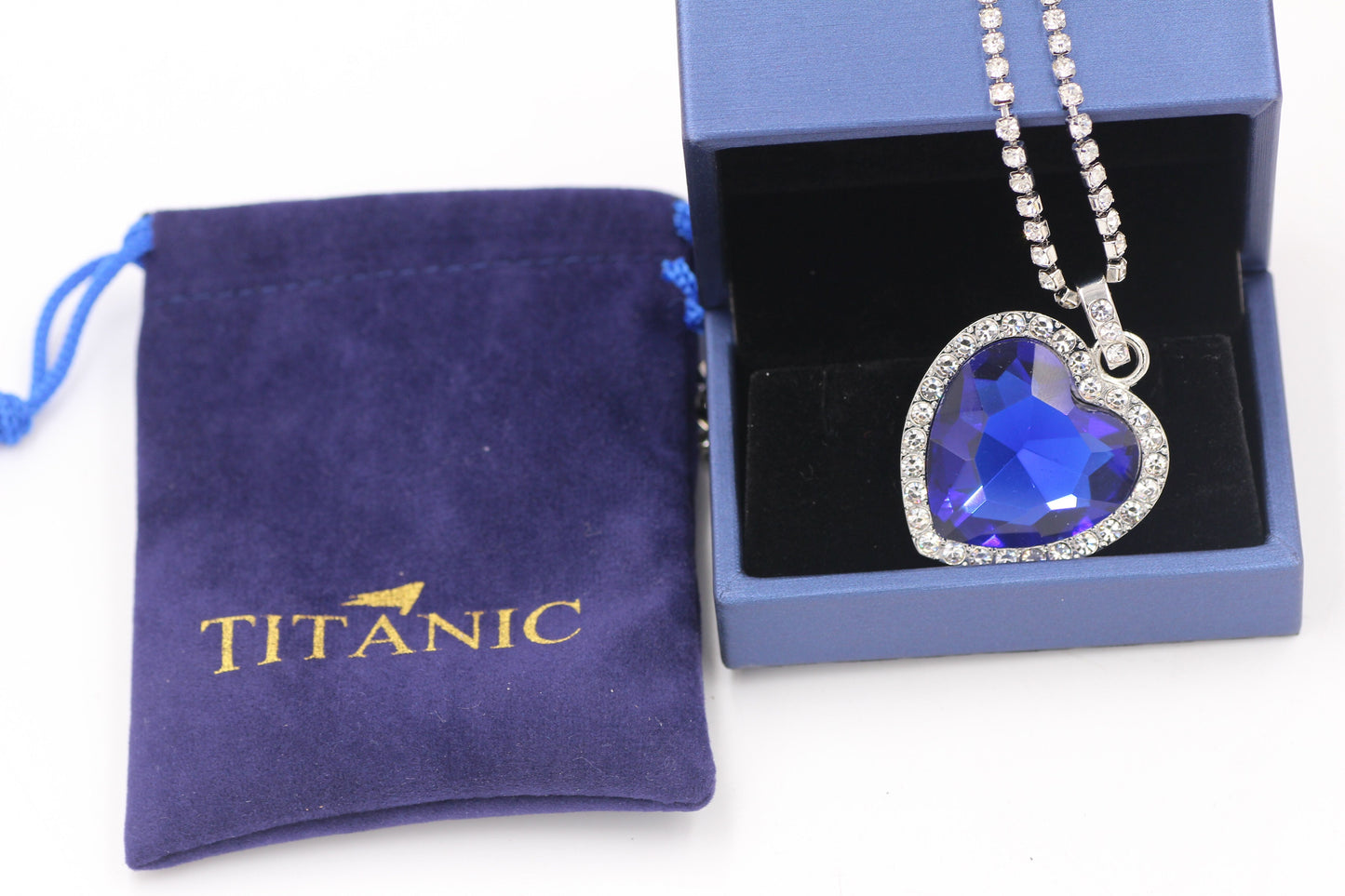 Heart of Ocean Blue Heart Pendant Necklace - Orchid Unique