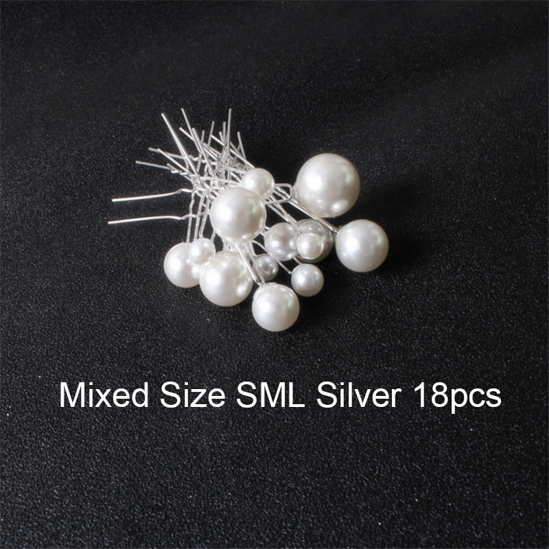 Women U-shaped Pin Metal Barrette Clip Hairpins Simulated Pearl Bridal Tiara Hair Accessories Wedding Hairstyle Design Tools - Orchid Unique