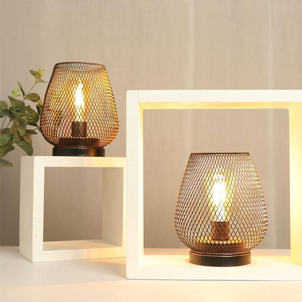 Birdcage Shape Iron Table Lamp - Orchid Unique