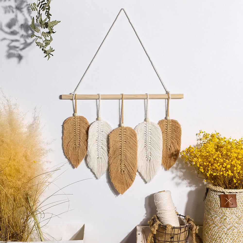 Leaf Macrame Wall Hanging - Orchid Unique