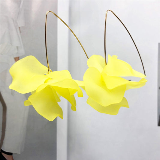 Multicolored Long Drop Earrings - Orchid Unique