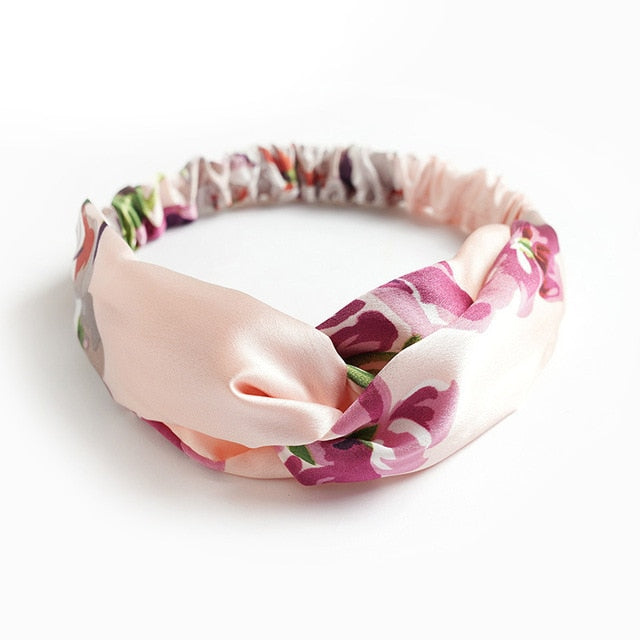 Vintage Cross Knot Elastic Hairbands - Orchid Unique