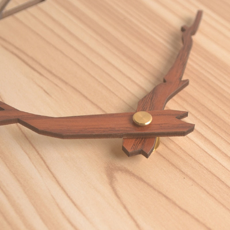 Wooden 3D Wall Clock - Orchid Unique