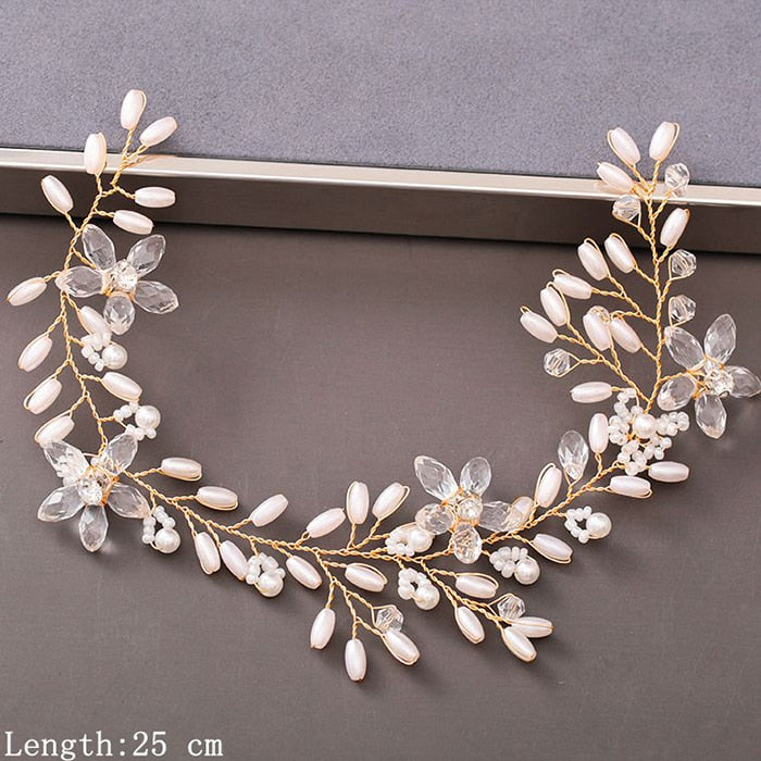 Pearl Rhinestone  Headband - Orchid Unique