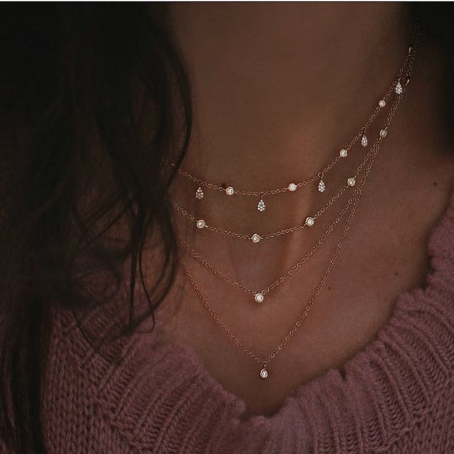 Crystal Stars Pendant Necklaces - Orchid Unique