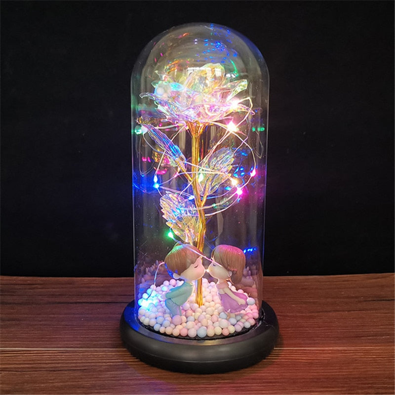 Rose LED Light Foil Flower - Orchid Unique