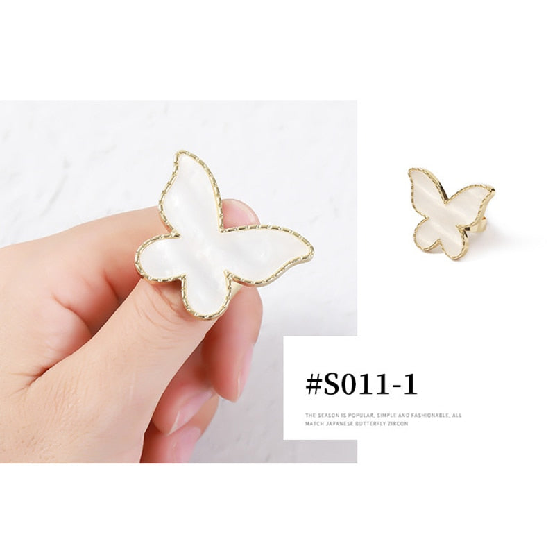 Resin Stone nail art Finger Ring - Orchid Unique