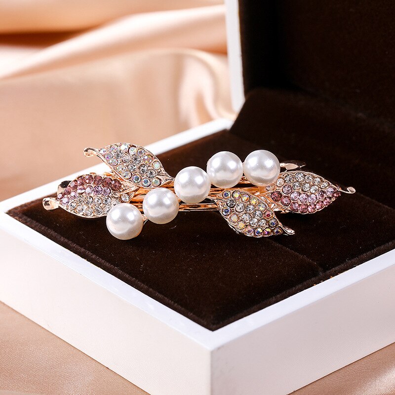 Crystalline rhinestone hairpin - Orchid Unique