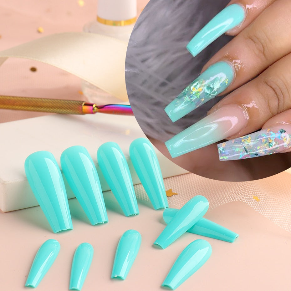 False Nails Coffin Extension Forms - Orchid Unique