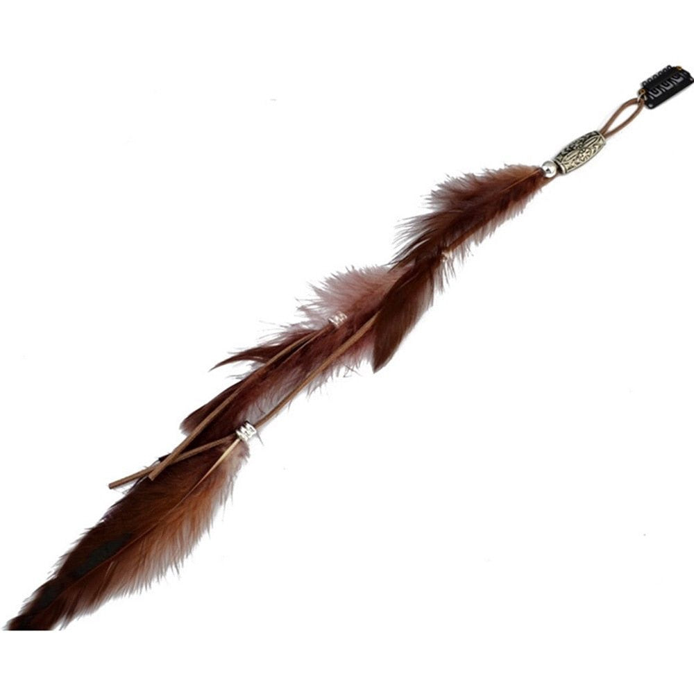 Fashionable Boho Feather Headband - Orchid Unique