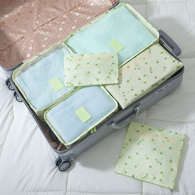6Pcs set Organizer Travel Bags - Orchid Unique