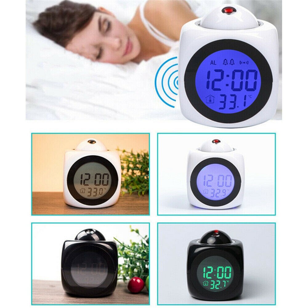 LCD Creative Projector Digital Alarm Clock - Orchid Unique