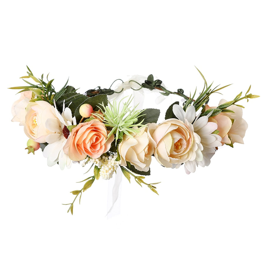 Molans Spring Bohemian Flower Crowns - Orchid Unique