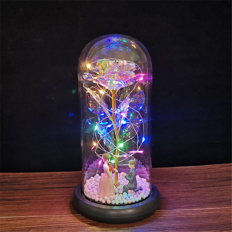 Rose LED Light Foil Flower - Orchid Unique