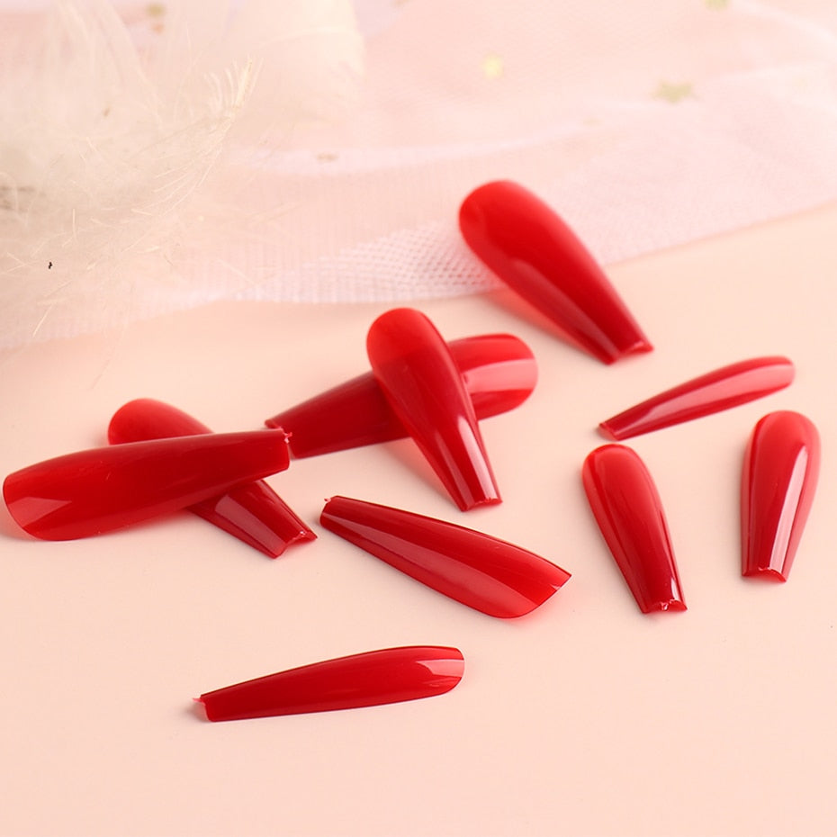 False Nails Coffin Extension Forms - Orchid Unique