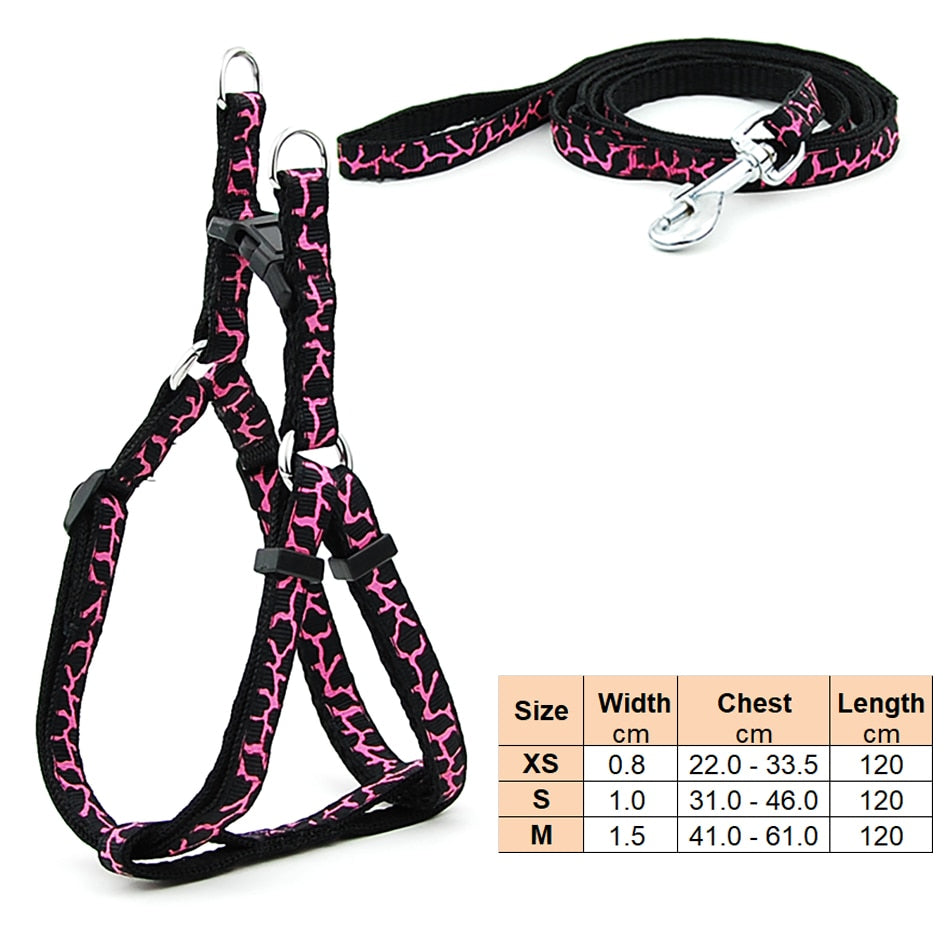 Adjustable small dog and cat harness - Orchid Unique
