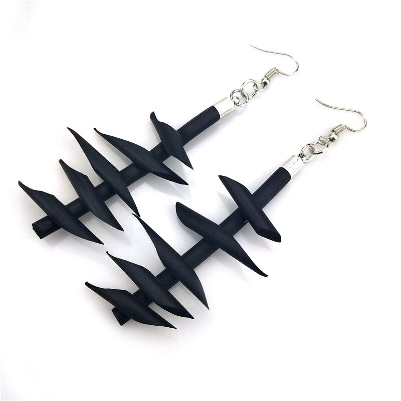 Handmade Rubber Earrings - Orchid Unique