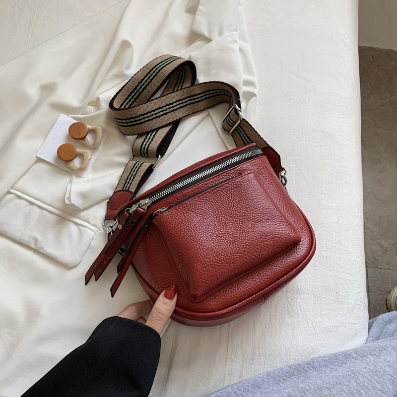 Mini Retro Leather Shoulder Strap Bag - Orchid Unique