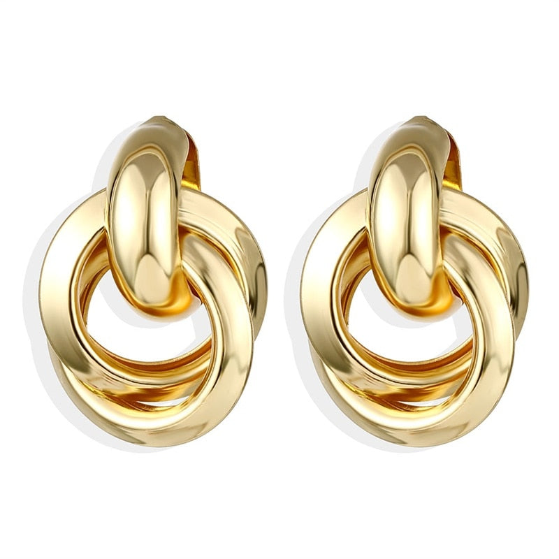 TRENDY Big Circle Round Hoop Earrings - Orchid Unique